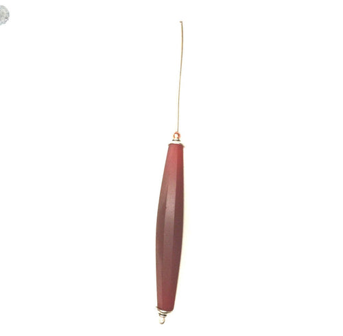 Carnelian Bohemian Hand Faceted Glass Bead #2