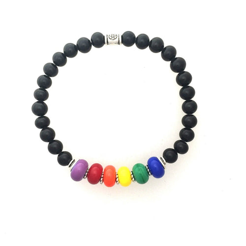 Gay Pride Rainbow Bracelet 7 1/2 inches #1