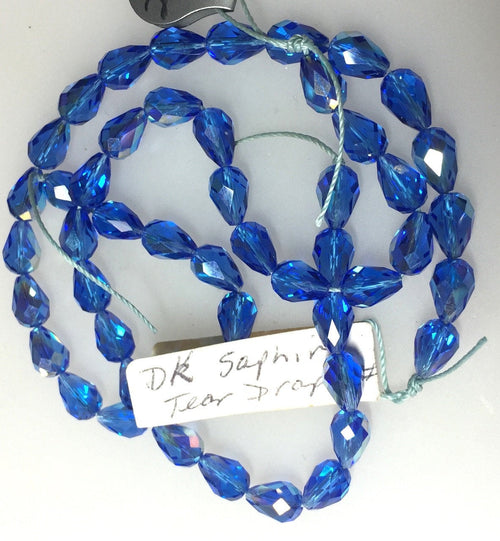 Dark Sapphire AB Lagrymas, Tear Drops 9 x 6. Mint Condition.