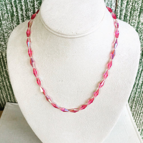 Swarovski Rose Hand Knotted 18 inch Necklace