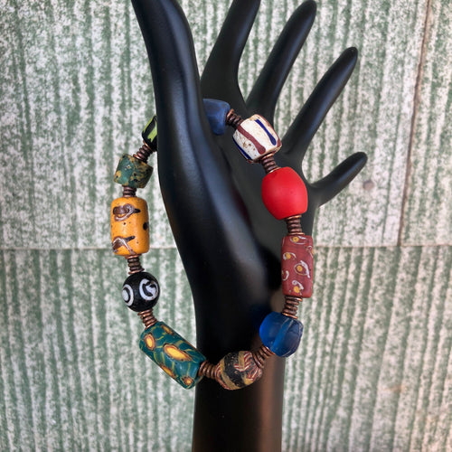 African Trade Bead Bracelet #5