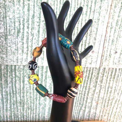 African Trade Bead Bracelet #7 by Kate Drew-Wilkinson