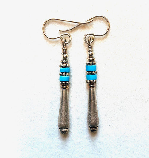 Earrings Turquoise and Sterling Silver  by Kate Drew-Wilkinson
