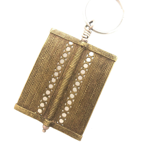 Large African Baule Rectangular Key Ring