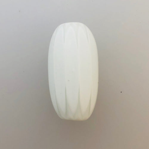 White Large Lamp Work Bead  by Art Seymour