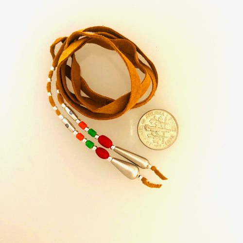 African Trade Bead Hair Tie 19 ins