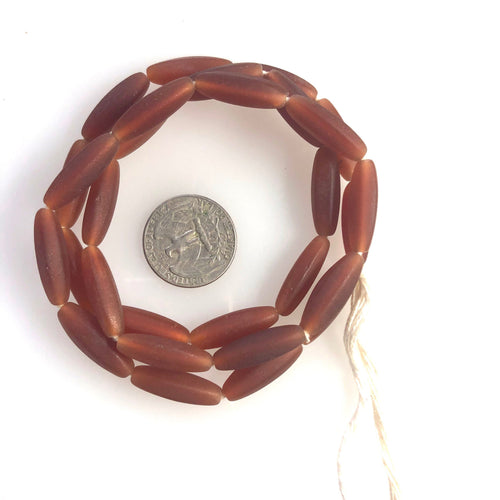 Destash Brown Bohemian Pressed Glass Matte Beads
