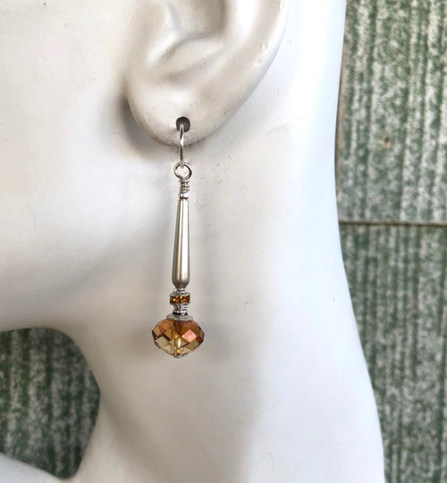 Vintage Swarovski "Copper" Crystals in Earrings by Kate