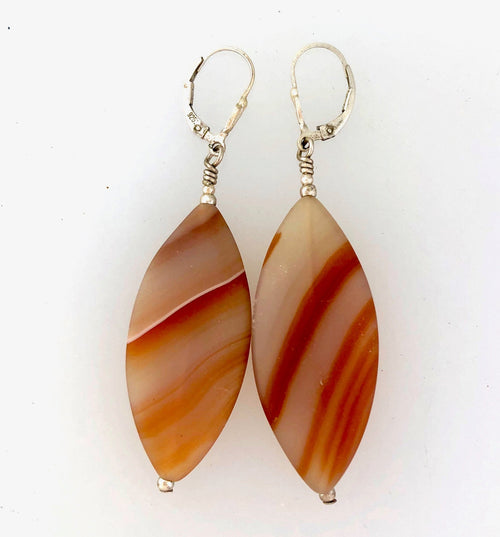 Carnelian Slim Slices Earrings  KateDW