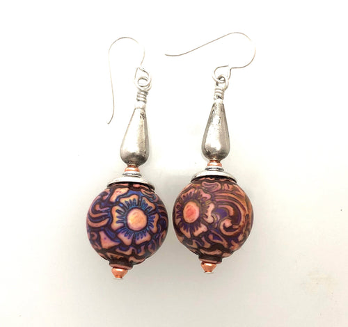 Earrings heat sensitive Color Changing, with Sterling Silver