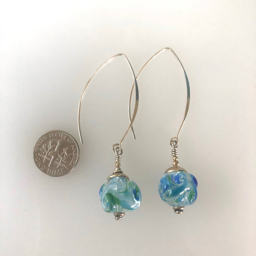 Lamp Work Water Bead Earrings  KateDW