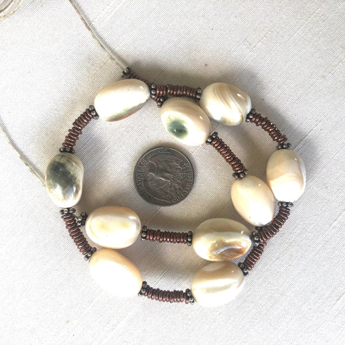 Destash Eye of Buddha Helmet Shell Beads And Copper Hishi