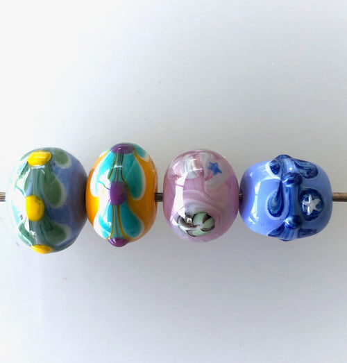Just a Few Happy Lamp Work Orphan Beads