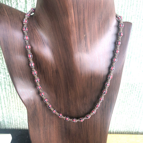 African Trade Bead Boy Necklace