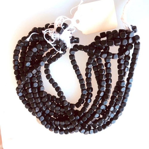Black Matte Small Glass Beads