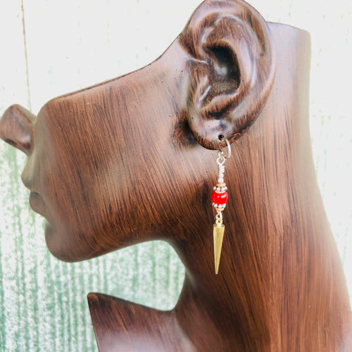 Earrings with Vintage French Clock Weights