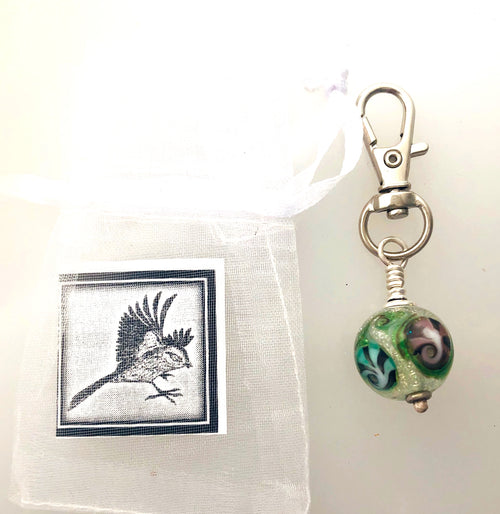 Bead Clip Zip Pull Dichroic Twinkles