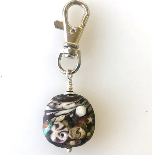 Bead Clip Series Magic Night Pebble, Signed.