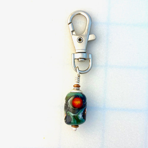 LampWork Bead Clip Star and Sun