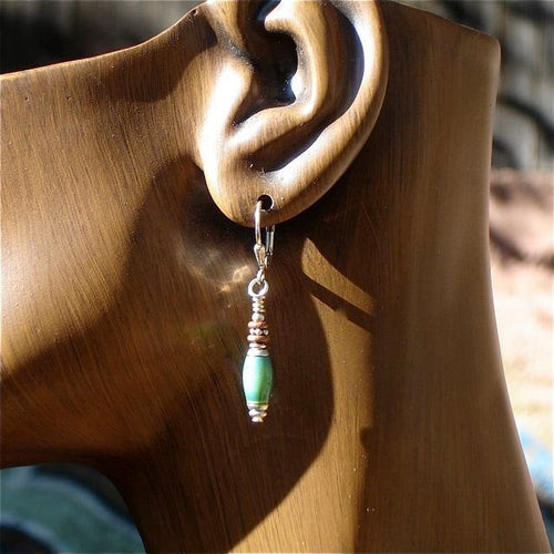 Earrings Small Mirage Beads Sterling Silver Lever Backs