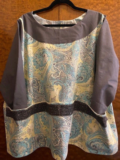 Super Smock Light Teal Paisley