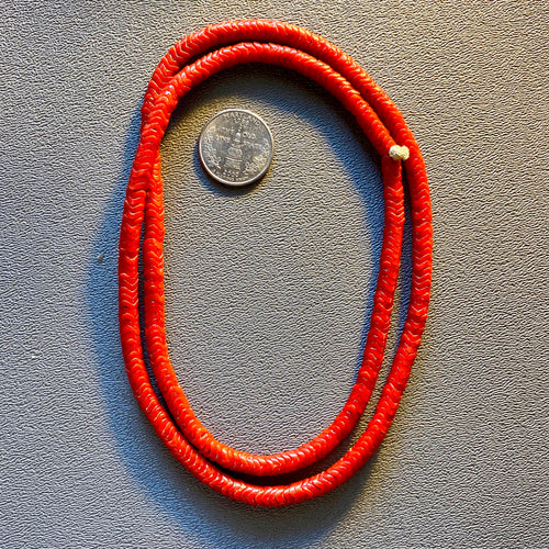 Snake Beads. Coral and Shallow 7mm original strand