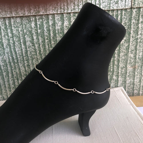 Anklet 9 1/2 ins Sterling Silver Fancy Chain