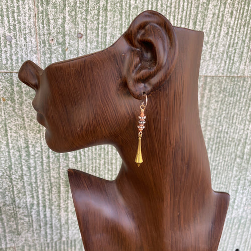 Bisbee Chain Collection Earrings. With French Clock Weights