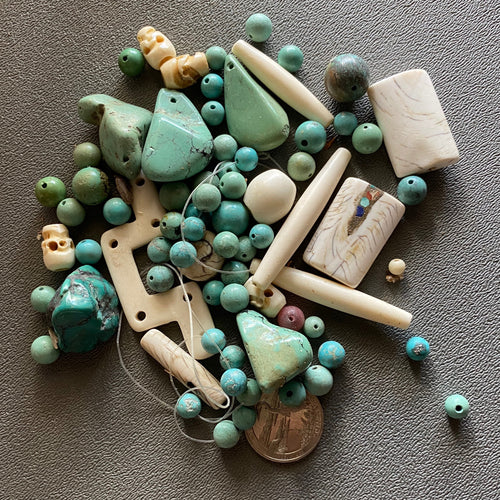 Destash Turquoise, Shell and Bone