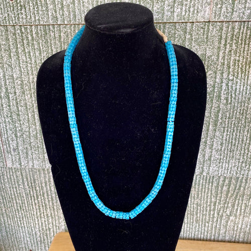 Bohemian Pressed Turquoise Glass Interlocking Rare Beads