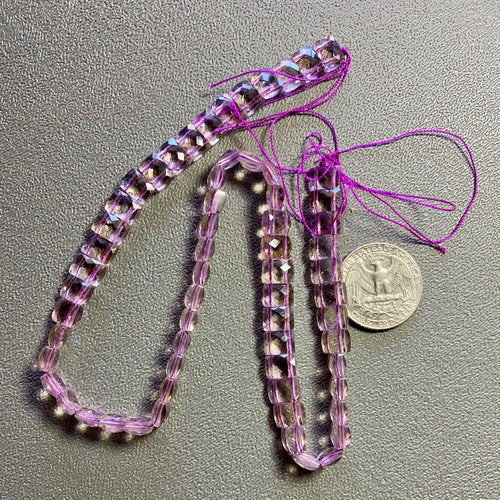 Amethyst Stone Two Hole Beads