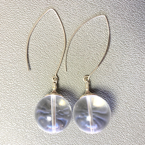Pure Rock Crystal Orbs And Sterling Silver