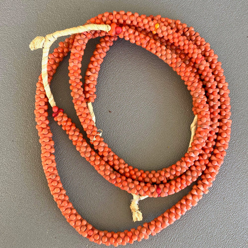 Red Vintage Bohemain Pressed Glass Interlocking Beads #B