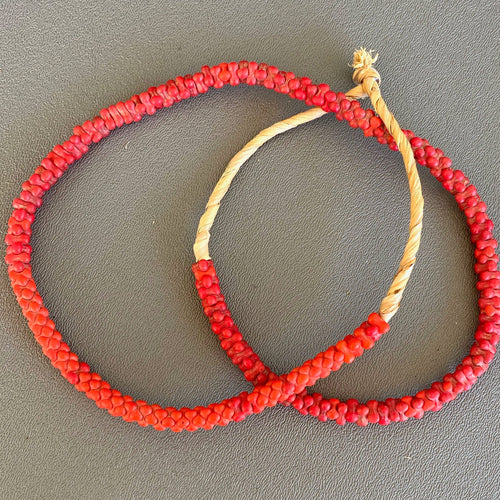 Red Bohemian Pressed Glass Triangle Interlocking #C