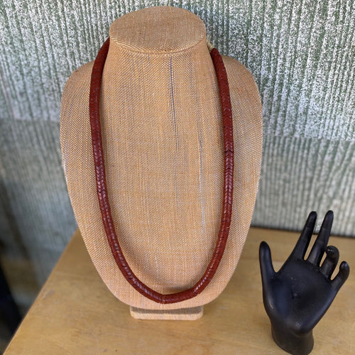 Vintage Snake Beads Brown 9mm Wearable Necklace