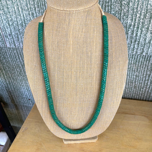 Bohemian Pressed Glass SnakeBeads 9mm Green