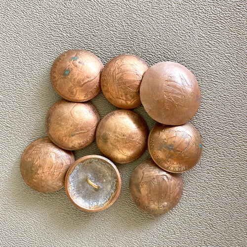 British Halfpenny genuine coin Copper Buttons