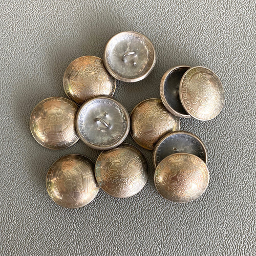 Mexican Coin Buttons 11 pcs