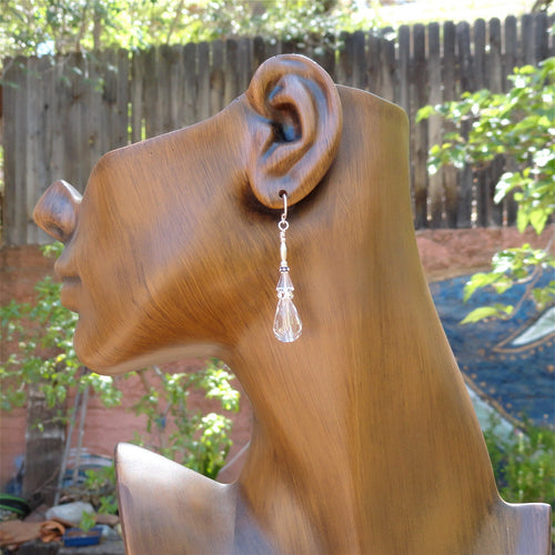 Wedding Earrings Swarovski Crystal Rhinestones Bridal Elegant by Kate Drew Wilkinson