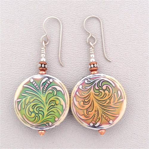 Thermal Color Changing Summer Light Bead Earrings Mood Swings Collection by KateDW