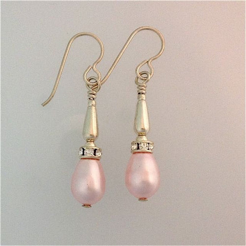 Swarovski Pearl Drop and Rhinestone Earrings