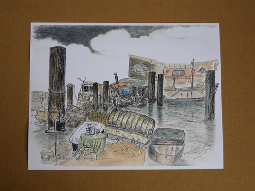 Sausalito Waterfront Gate 5 South 40 Print by Kate Drew-Wilkinson
