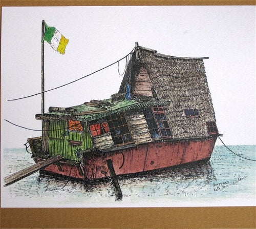Sausalito Waterfront Print 6 LCVP in color by KateDW