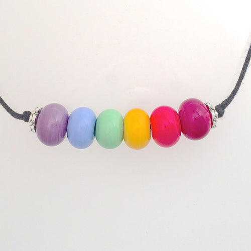 Rainbow Lamp Work Necklace No.2