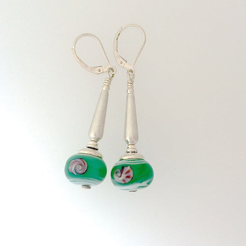 Earrings Lamp Work and Sterling Silver By Kate Drew-Wilkinson