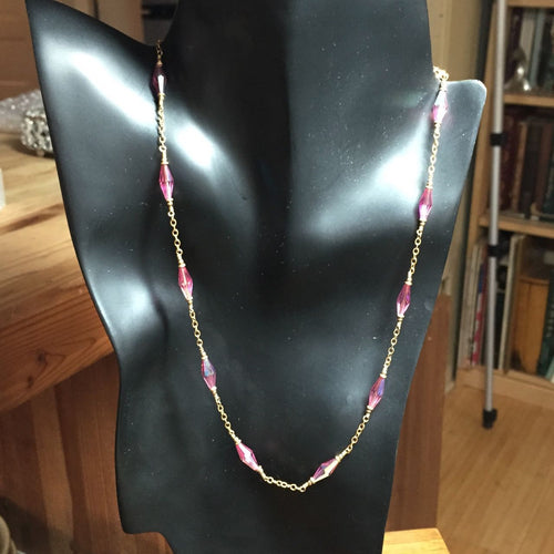 Swarovski Necklace Rose Pink by Kate Drew-Wilkinson