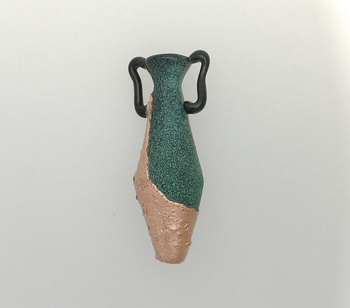 Kate Fowle Meleney Lamp work and Electroformed Urn Bead