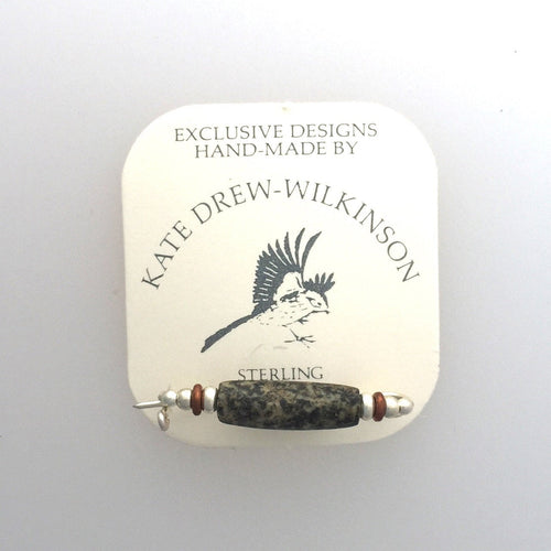Broach Pin Granite and Sterling Silver