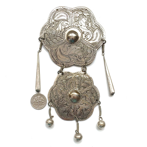 Silver Disc Decoration for Belly Dancers