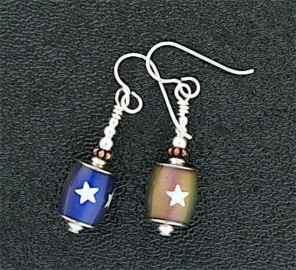 Mood Swings earrings w/star by Kate D-W